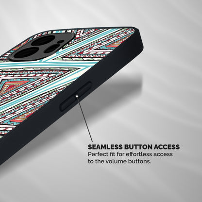 Triangle Abstract Mode Shockproof Hybrid Protection (Metal + TPU) Back Case Cover