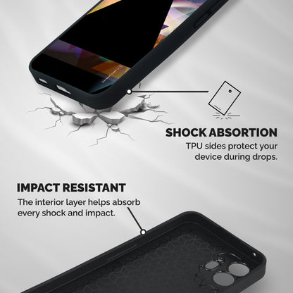 Triangle Black Abstract Shockproof Hybrid Protection (Metal + TPU) Back Case Cover