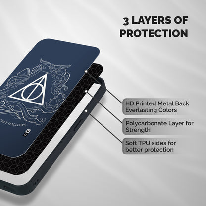 Triangle Blue Shockproof Hybrid Protection (Metal + TPU) Back Case Cover