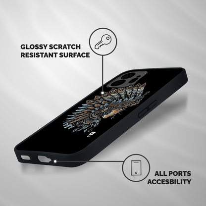 Tribal Design Shockproof Hybrid Protection (Metal + TPU) Back Case Cover