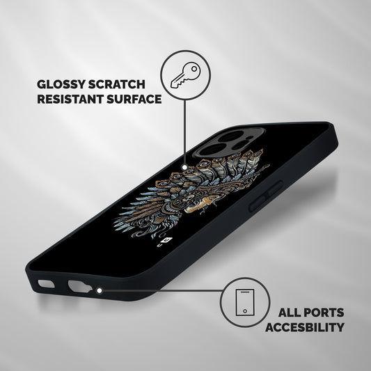 Tribal Design Shockproof Hybrid Protection (Metal + TPU) Back Case Cover