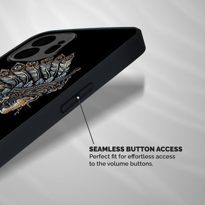 Tribal Design Shockproof Hybrid Protection (Metal + TPU) Back Case Cover