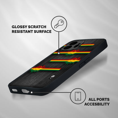 Tricolor Splash Design Shockproof Hybrid Protection (Metal + TPU) Back Case Cover