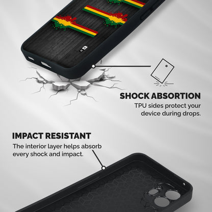 Tricolor Splash Design Shockproof Hybrid Protection (Metal + TPU) Back Case Cover