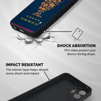 Trophy Team Shockproof Hybrid Protection (Metal + TPU) Back Case Cover