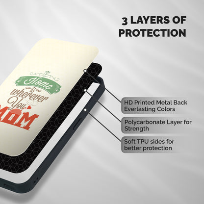 True Home Shockproof Hybrid Protection (Metal + TPU) Back Case Cover