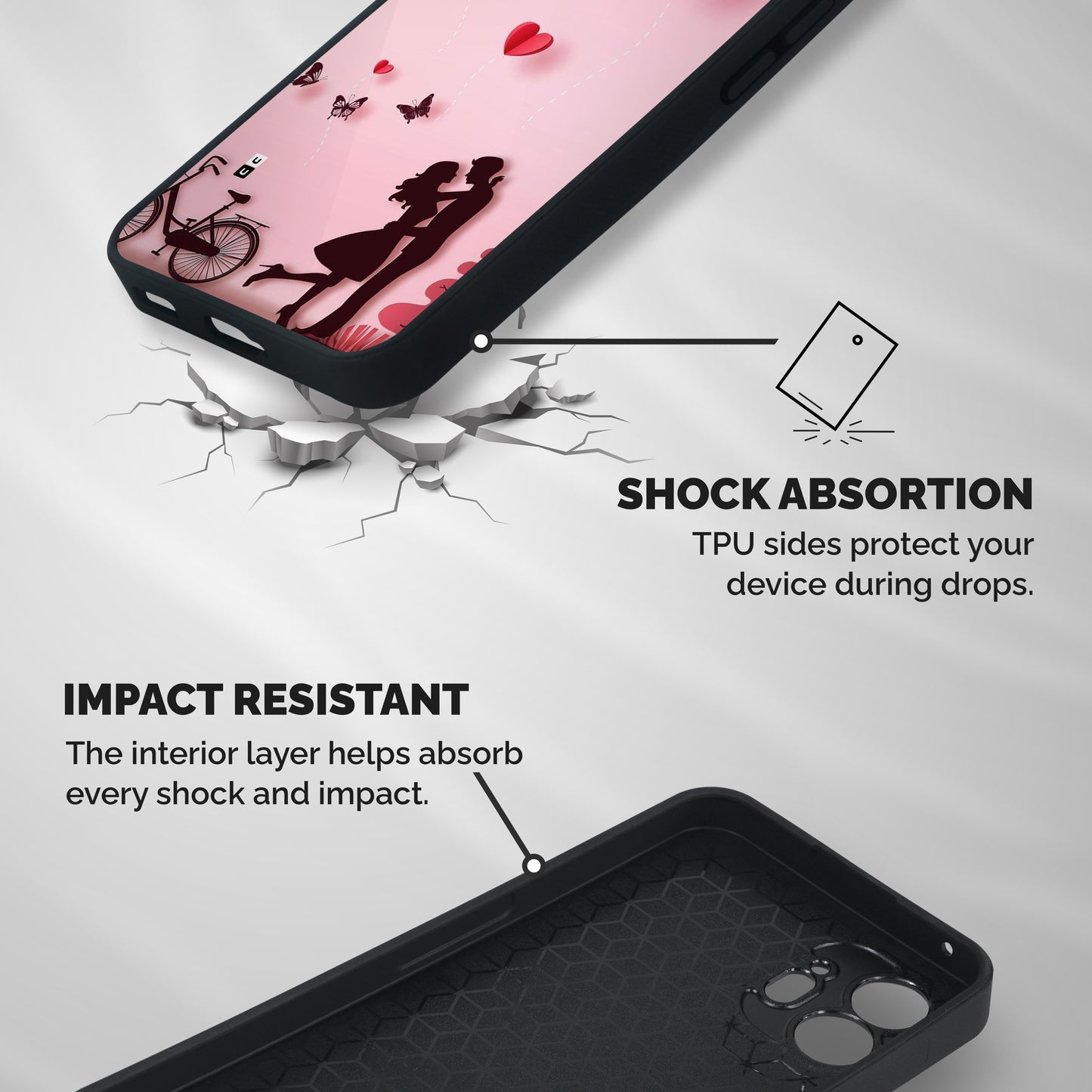 True Love Shockproof Hybrid Protection (Metal + TPU) Back Case Cover