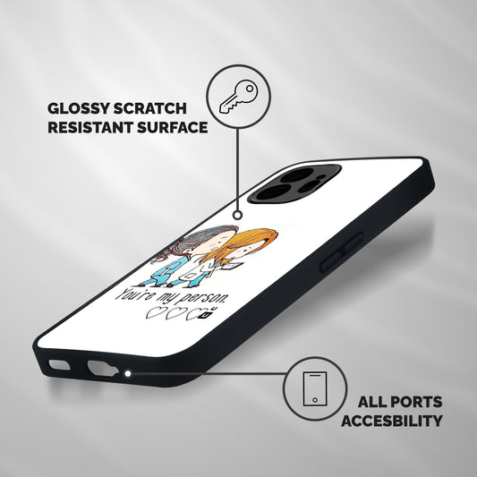 Two Friends In Coat Shockproof Hybrid Protection (Metal + TPU) Back Case Cover