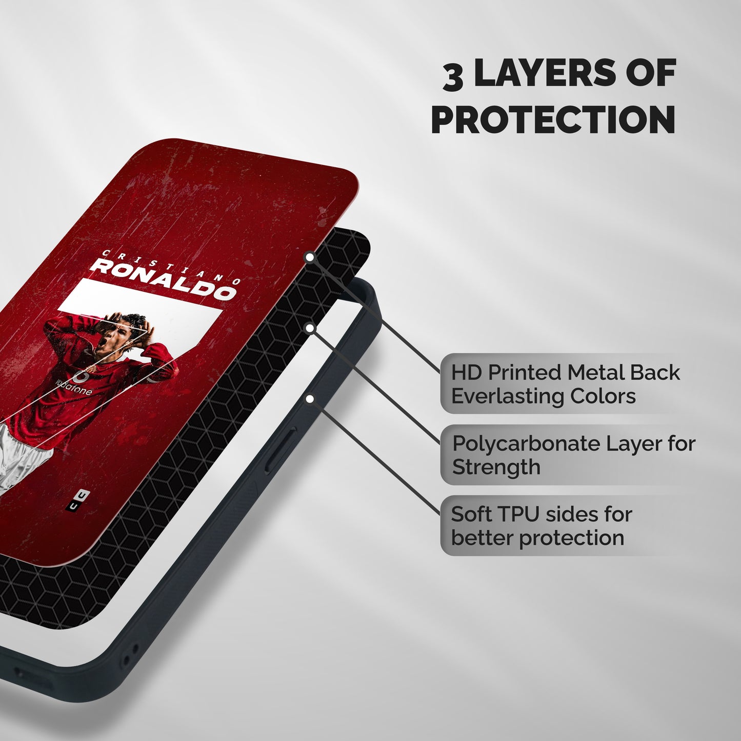 Ultimate Legend 7 Shockproof Hybrid Protection (Metal + TPU) Back Case Cover