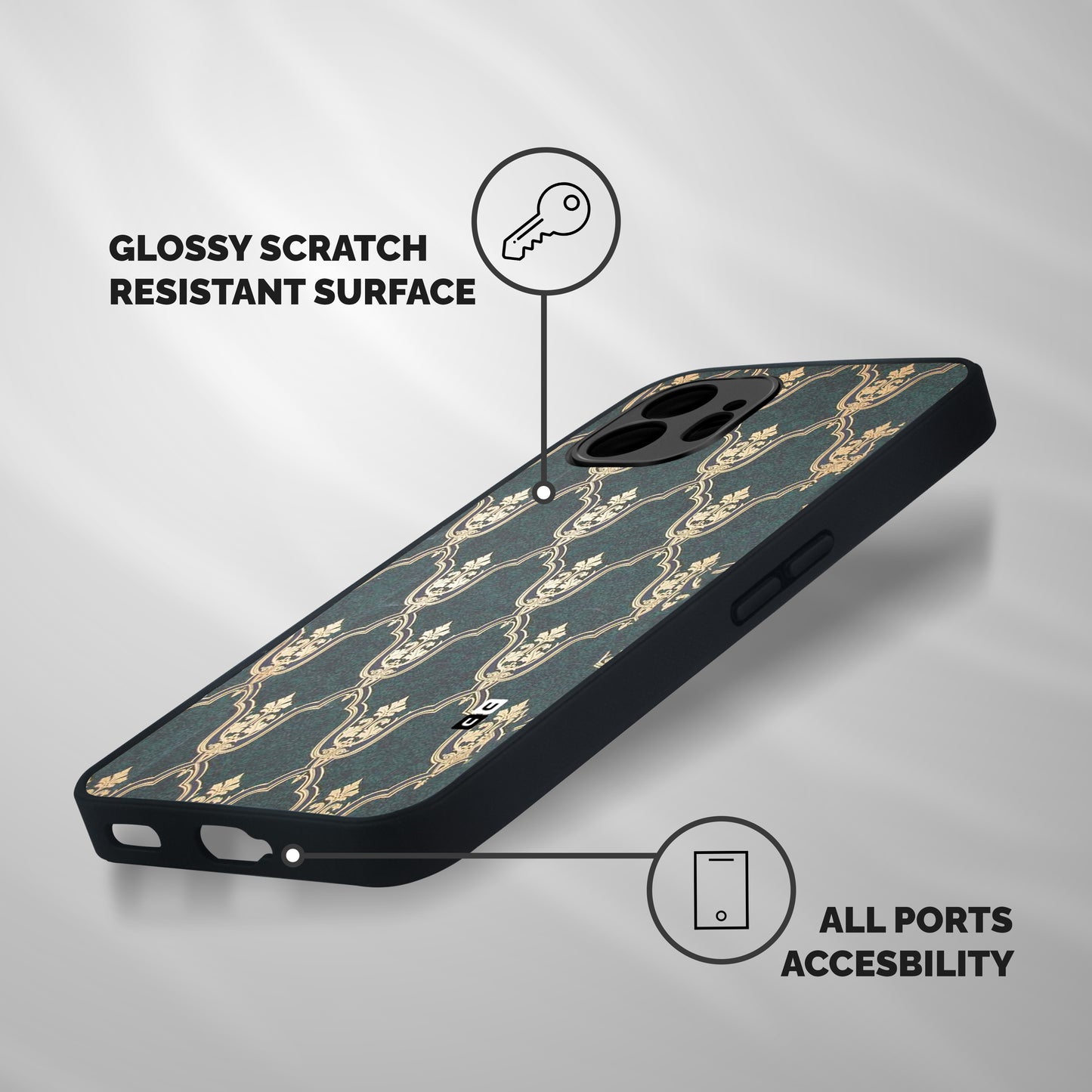 Ultra Beauty Pattern Shockproof Hybrid Protection (Metal + TPU) Back Case Cover