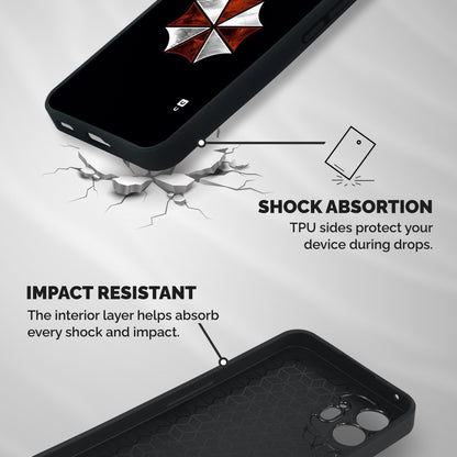 Umbrella Design Shockproof Hybrid Protection (Metal + TPU) Back Case Cover