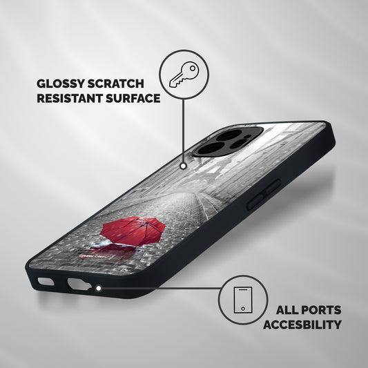 Umbrella Paris Shockproof Hybrid Protection (Metal + TPU) Back Case Cover