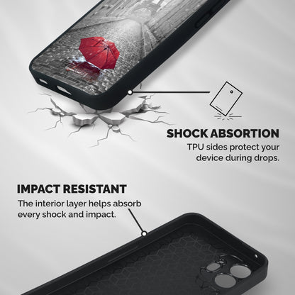 Umbrella Paris Shockproof Hybrid Protection (Metal + TPU) Back Case Cover