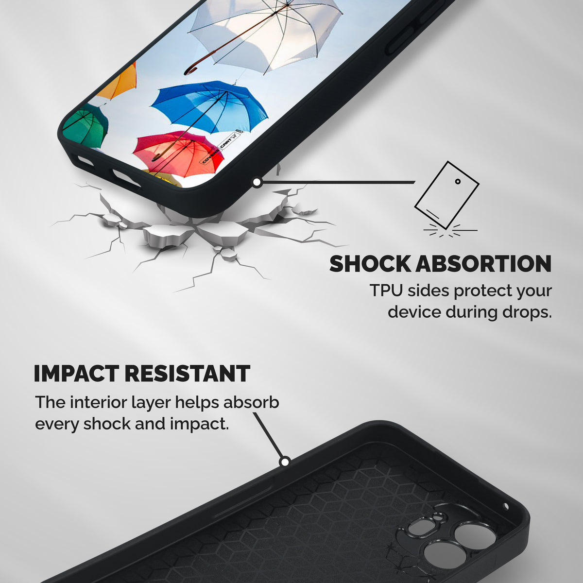 Umbrella Sky Shockproof Hybrid Protection (Metal + TPU) Back Case Cover