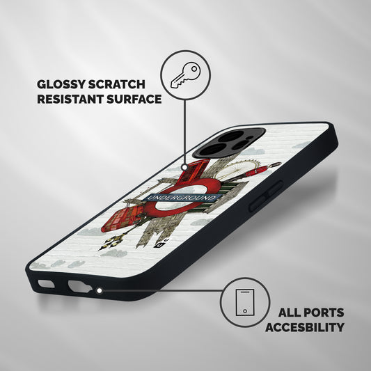 Underground Design Shockproof Hybrid Protection (Metal + TPU) Back Case Cover