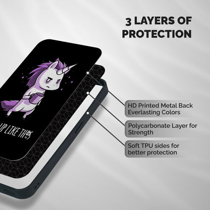 Unicorn Morning Shockproof Hybrid Protection (Metal + TPU) Back Case Cover