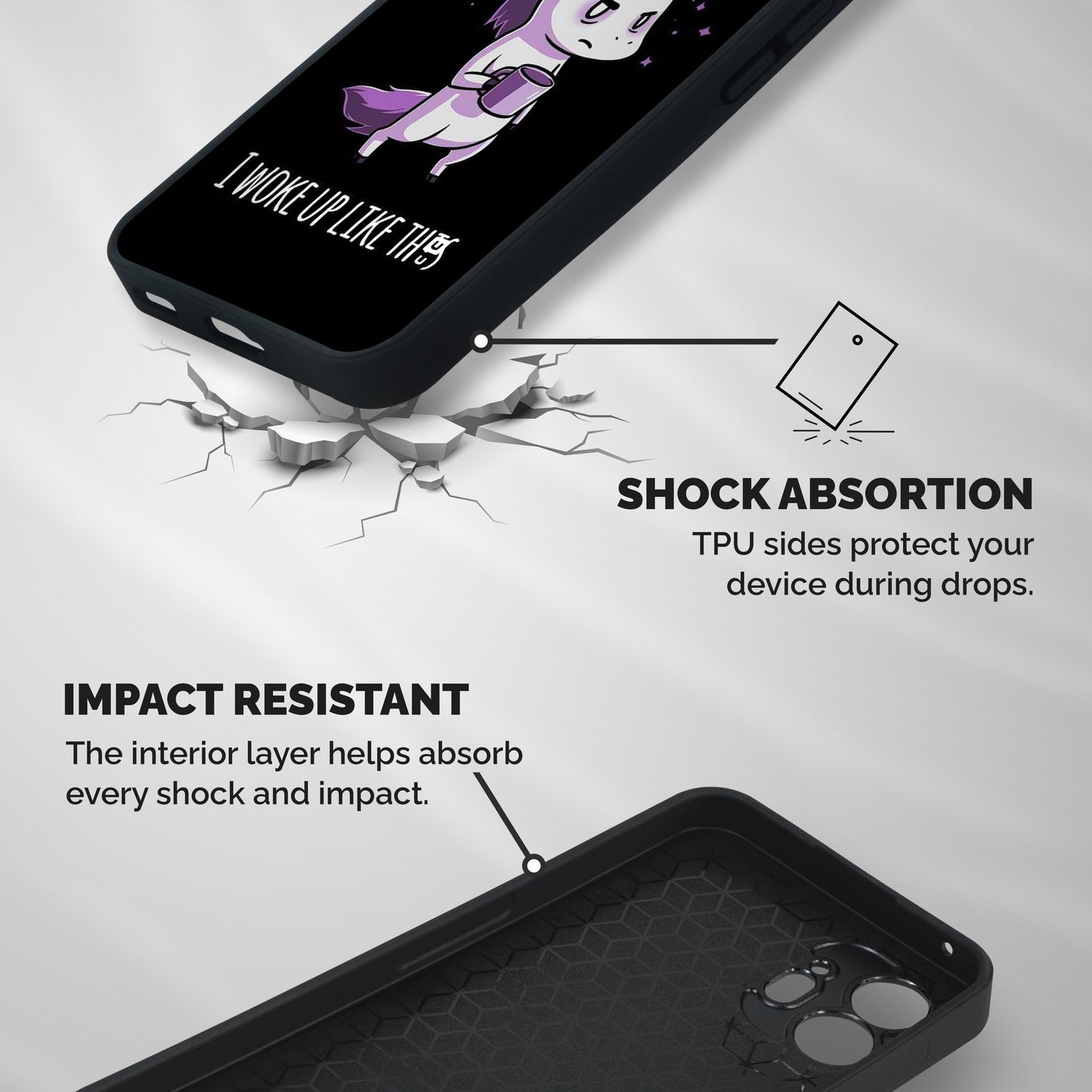 Unicorn Morning Shockproof Hybrid Protection (Metal + TPU) Back Case Cover