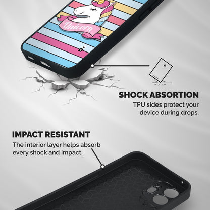 Unicorn Stripes Shockproof Hybrid Protection (Metal + TPU) Back Case Cover