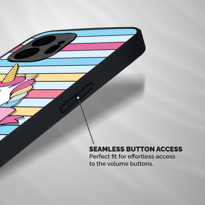 Unicorn Stripes Shockproof Hybrid Protection (Metal + TPU) Back Case Cover