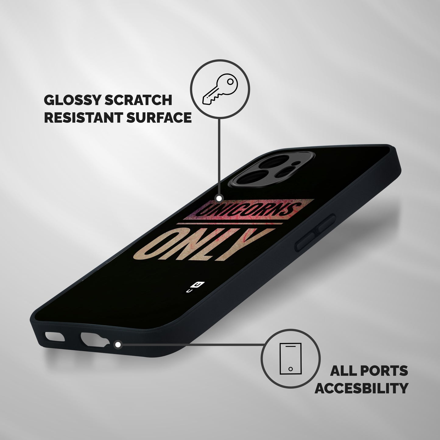 Unicorns Only Shockproof Hybrid Protection (Metal + TPU) Back Case Cover