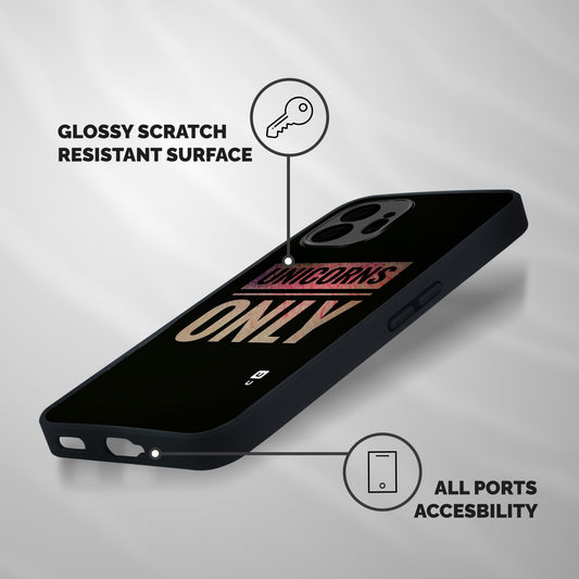 Unicorns Only Shockproof Hybrid Protection (Metal + TPU) Back Case Cover