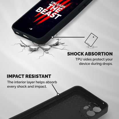 Unleash The Beast Shockproof Hybrid Protection (Metal + TPU) Back Case Cover