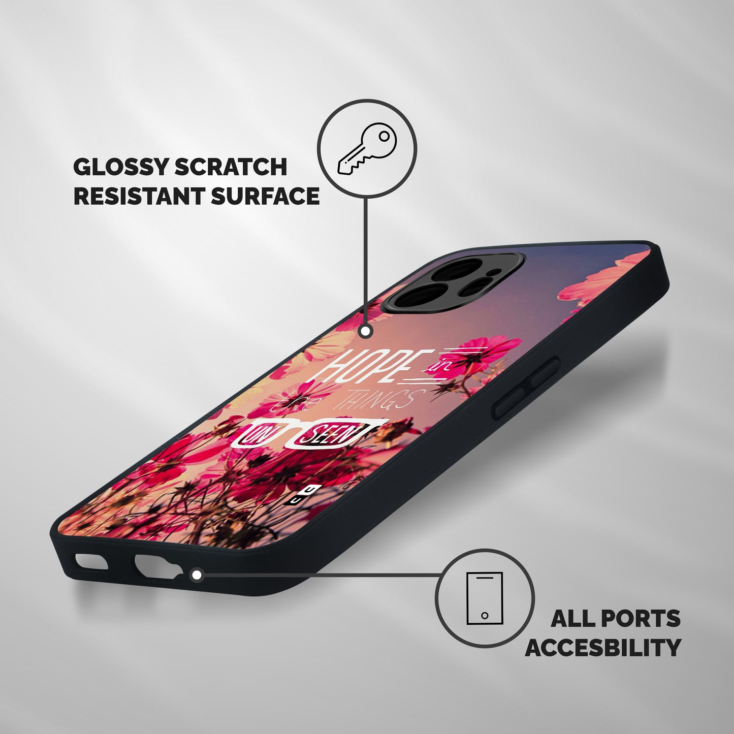 Unseen Hope Shockproof Hybrid Protection (Metal + TPU) Back Case Cover