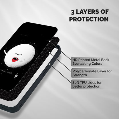 Up All Night Shockproof Hybrid Protection (Metal + TPU) Back Case Cover