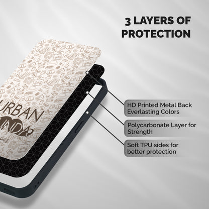 Urban Munda Shockproof Hybrid Protection (Metal + TPU) Back Case Cover