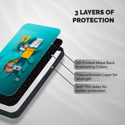 Vacay Vibes Shockproof Hybrid Protection (Metal + TPU) Back Case Cover