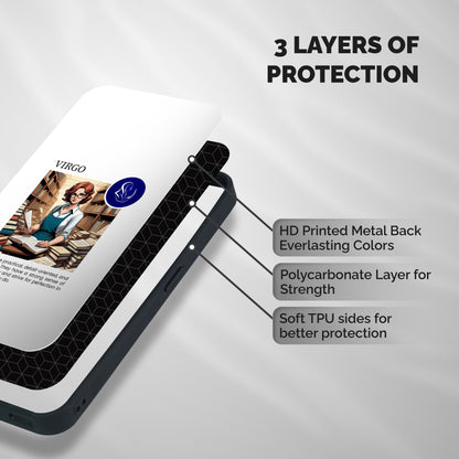 Valuable Virgo Shockproof Hybrid Protection (Metal + TPU) Back Case Cover