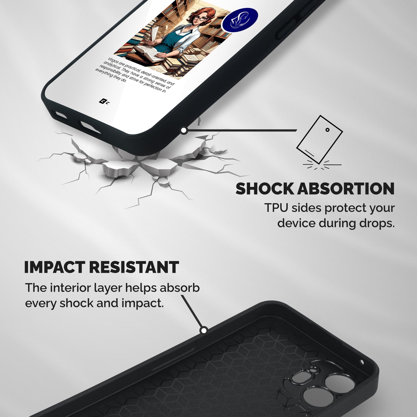Valuable Virgo Shockproof Hybrid Protection (Metal + TPU) Back Case Cover