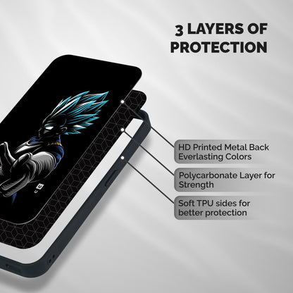 Vegeta Super Saiyan Shockproof Hybrid Protection (Metal + TPU) Back Case Cover