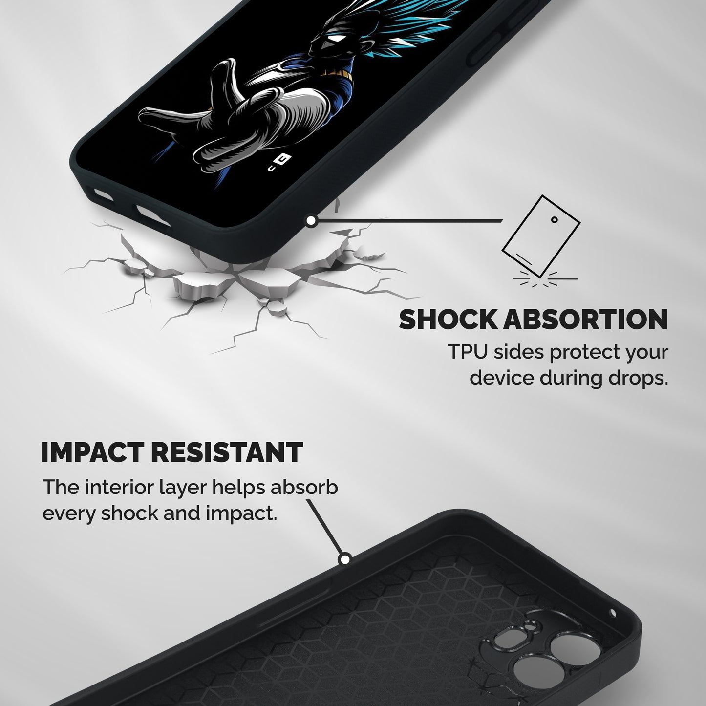Vegeta Super Saiyan Shockproof Hybrid Protection (Metal + TPU) Back Case Cover