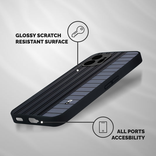 Vertical Horizontal Shockproof Hybrid Protection (Metal + TPU) Back Case Cover
