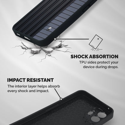 Vertical Horizontal Shockproof Hybrid Protection (Metal + TPU) Back Case Cover