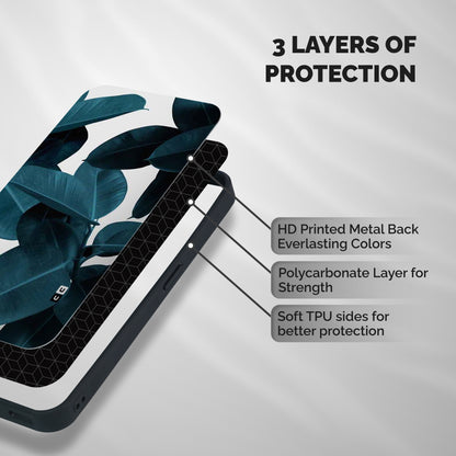 Very Aesthetic Leafs Shockproof Hybrid Protection (Metal + TPU) Back Case Cover