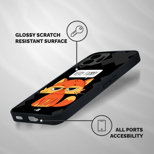 Very Funny Cat Shockproof Hybrid Protection (Metal + TPU) Back Case Cover