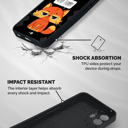 Very Funny Cat Shockproof Hybrid Protection (Metal + TPU) Back Case Cover