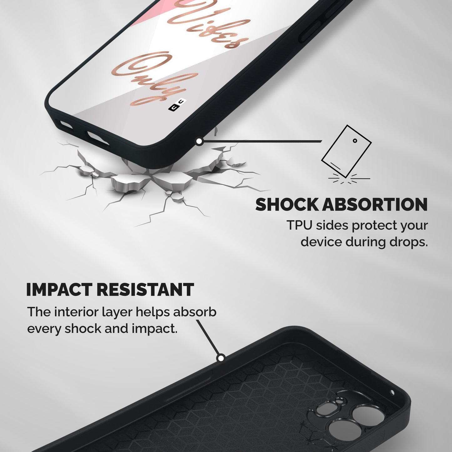Vibes Classic Stripes Shockproof Hybrid Protection (Metal + TPU) Back Case Cover