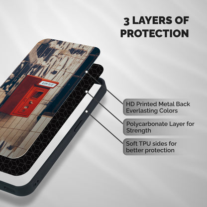 Vintage Alarm Shockproof Hybrid Protection (Metal + TPU) Back Case Cover