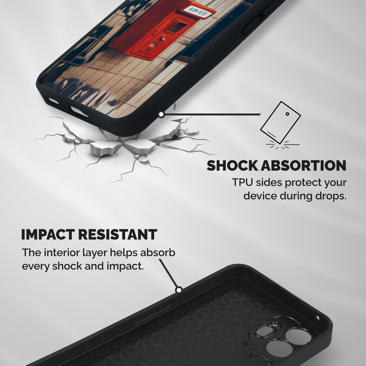 Vintage Alarm Shockproof Hybrid Protection (Metal + TPU) Back Case Cover