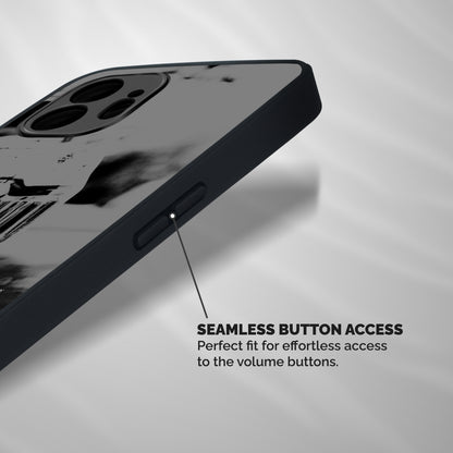 Vintage Car Black and White Shockproof Hybrid Protection (Metal + TPU) Back Case Cover