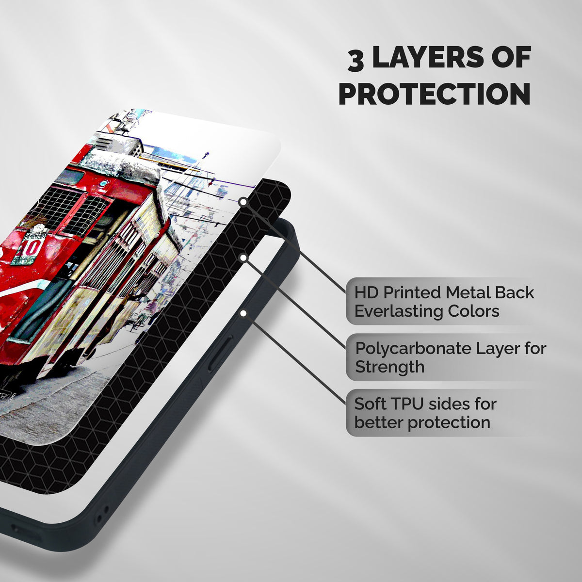 Vintage Citystyle Shockproof Hybrid Protection (Metal + TPU) Back Case Cover