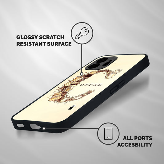 Vintage Coffee Shockproof Hybrid Protection (Metal + TPU) Back Case Cover