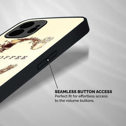 Vintage Coffee Shockproof Hybrid Protection (Metal + TPU) Back Case Cover