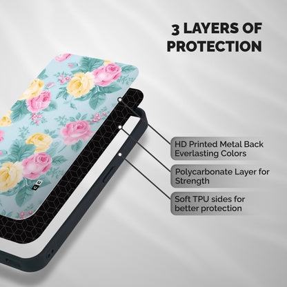 Vintage Pastels Shockproof Hybrid Protection (Metal + TPU) Back Case Cover