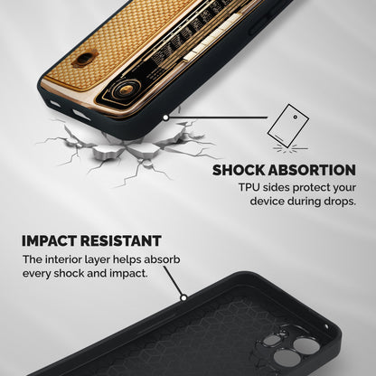 Vintage Radio Shockproof Hybrid Protection (Metal + TPU) Back Case Cover