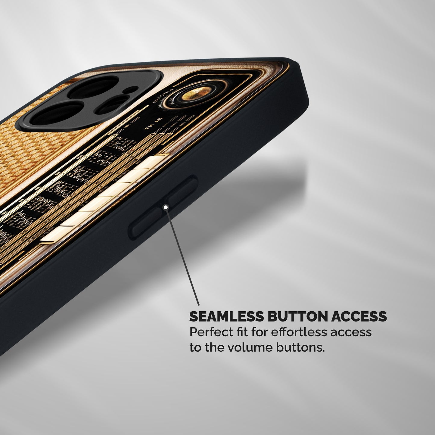 Vintage Radio Shockproof Hybrid Protection (Metal + TPU) Back Case Cover