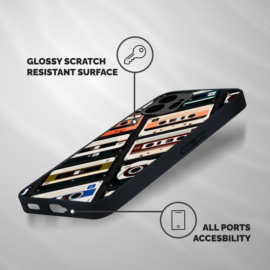 Vintage Retro Cassettes Shockproof Hybrid Protection (Metal + TPU) Back Case Cover